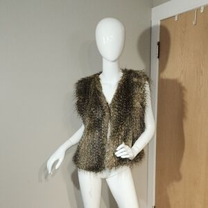 Express Faux Fox Fur Vest